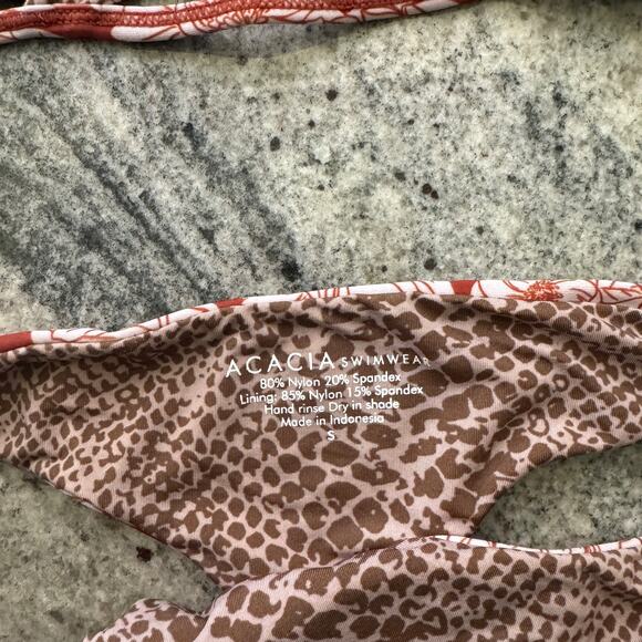 Acacia Swimwear Rust Magnolia Set Small Shaka Top Hookipa Bottoms - Picture 2 of 5